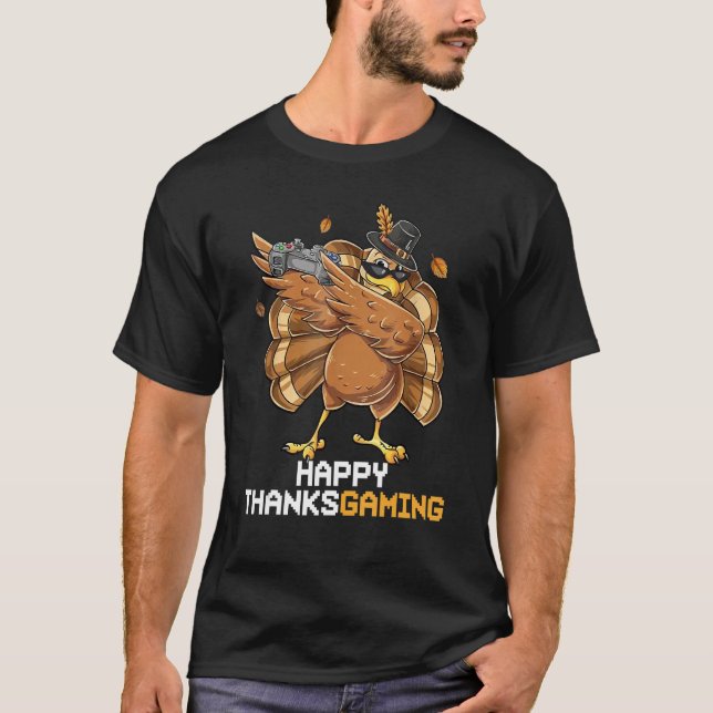 T-shirt J'Ai Suspendu Mon Jeu Thankful Video Gamer Button  (Devant)
