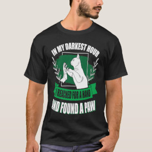 T-shirt J'ai tendu la main trouvé un chat et un chat