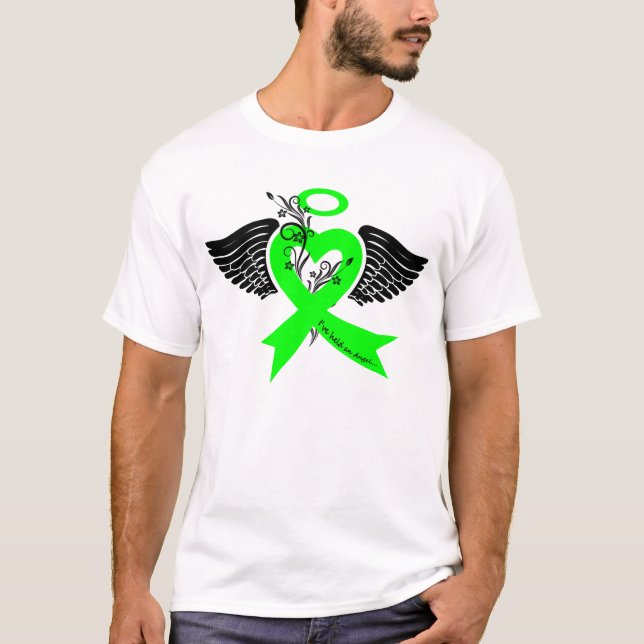 T-shirt J'ai tenu un ange (le Cancer de lymphome) (Devant)