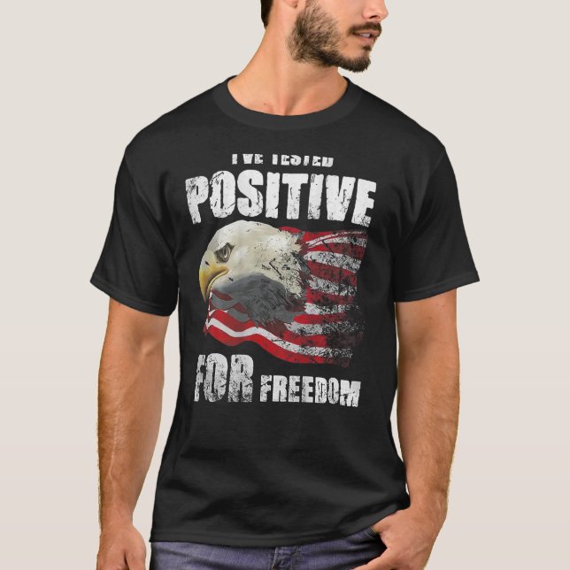 T-shirt J'ai testé Positive for Freedom sur le dos (Devant)