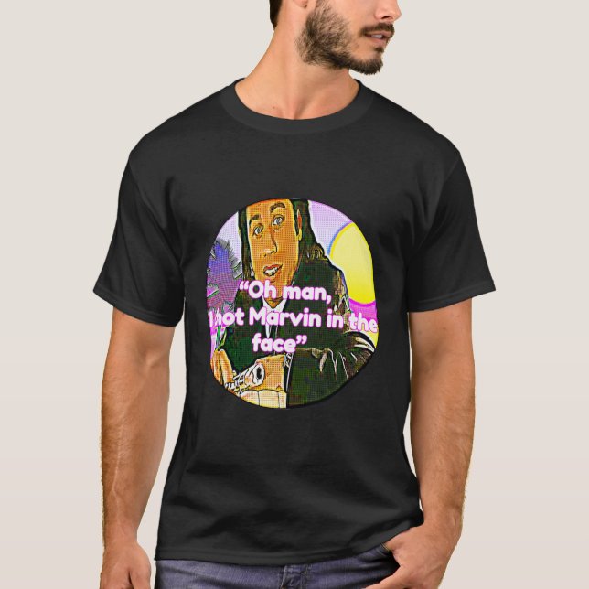 T-shirt J'Ai Tiré Marvin Sur Le Visage (Devant)