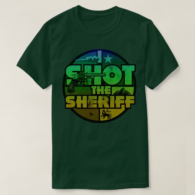 T-shirt J'Ai Tiré Sur Le Sheriff Ras Slang (Design devant)