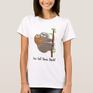 T-shirt "J'ai ton dos" Bébé sur le dos de maman Sloth"