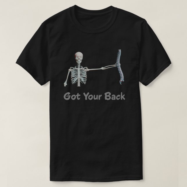 T-shirt J'Ai Ton Squelette Dos Qui Tient La Spine (Design devant)
