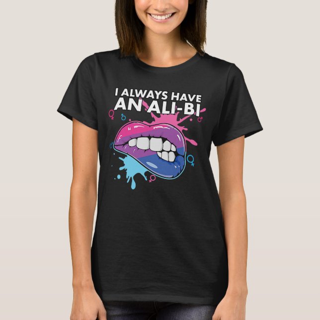 T-shirt J'Ai Toujours Une Bisexualité Ali Bi Bisexual Prid (Devant)