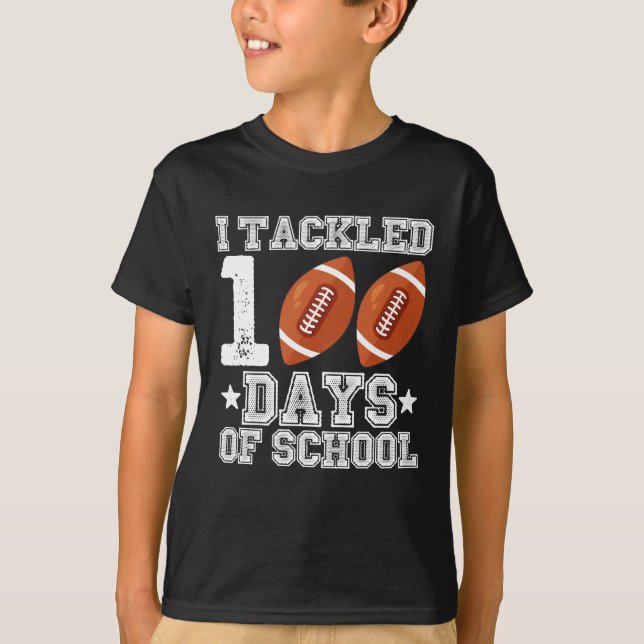 T-shirt J'ai traité 100 jours de football scolaire (Devant)