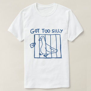 T-shirt J'Ai Trop Silly Goose Mème Drôle Animal Pun