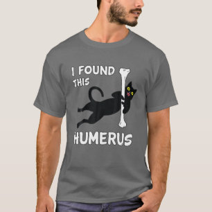 T-shirt J'Ai Trouvé Ce Chat D'Halloween Humerus Drôle
