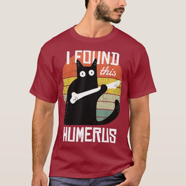 T-shirt J'Ai Trouvé Ce Chat Humerus Chats Pun Humoristique (Devant)
