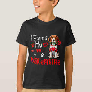 T-shirt J'ai trouvé mon Beagle de la Saint-Valentin avec u