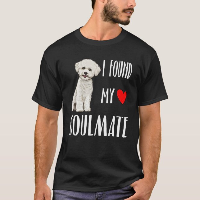 T-shirt J'Ai Trouvé Mon Soulmate Bichons Frise Dog Meilleu (Devant)