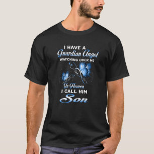 T-shirt J'Ai Un Ange Gardien Qui Me Surveille Au Ciel