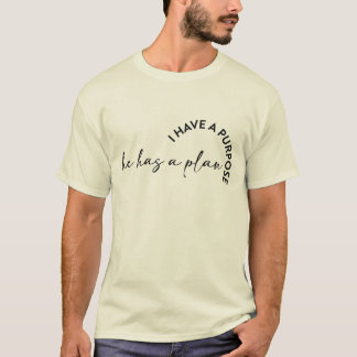 T-shirt J'ai un but il a un plan Hommes Chrétien 