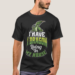 T-shirt J'Ai Un Dragon Vivant Dans Ma Maison Lizard