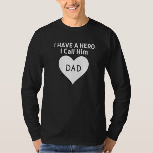 T-shirt J'Ai Un Héros Que Je L'Appelle Papa Papa Papa Papa