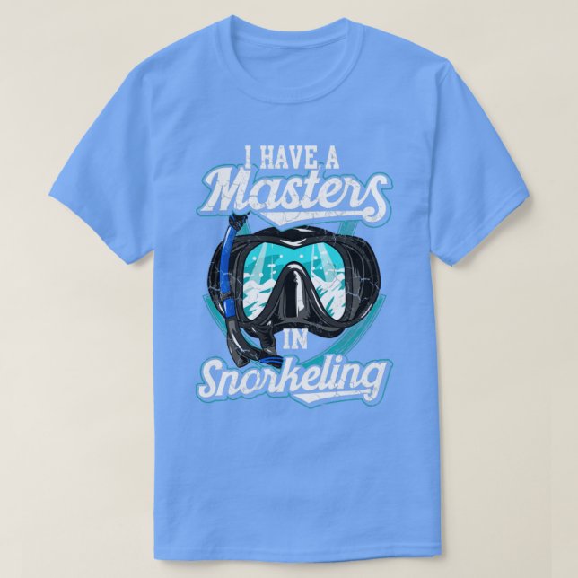 T-shirt J'Ai Un Maître En Snorkeling Snorkel Plongée (Design devant)