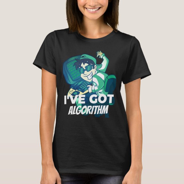T-shirt J'ai un moteur Cool d'algorithme (Devant)