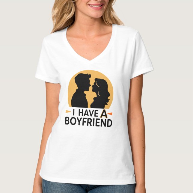 T-shirt J'ai un petit ami (Devant)