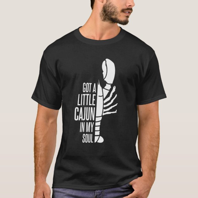 T-shirt J'Ai Un Petit Cajun Dans Mon Âme Louisiane Crawfis (Devant)