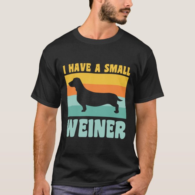 T-shirt J'Ai Un Petit Weiner Dachshund Papa Dachshund Love (Devant)