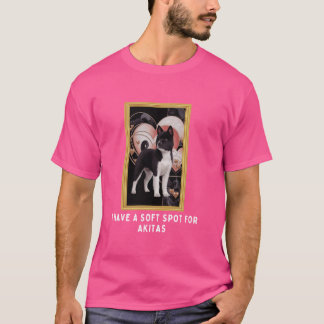 T-shirt J'ai un point doux pour Akitas Cute Akita Lover