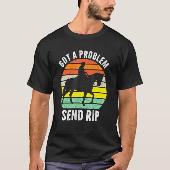 T-shirt J'Ai Un Problème Envoyer Rip Funny Sarcasm Lover m (Devant)