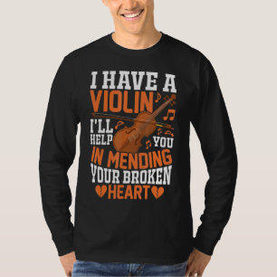 T-shirt J'ai un violon Je t'aiderai à jouer de la musique