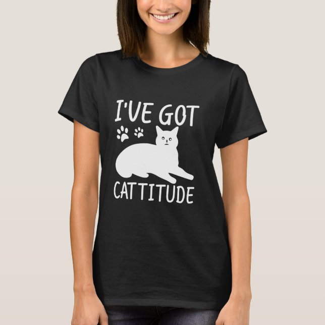 T-shirt J'ai une attitude de papa chat (Devant)