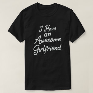T-shirt J'Ai Une Awesome Petite Amie Mignonne Saint Valent