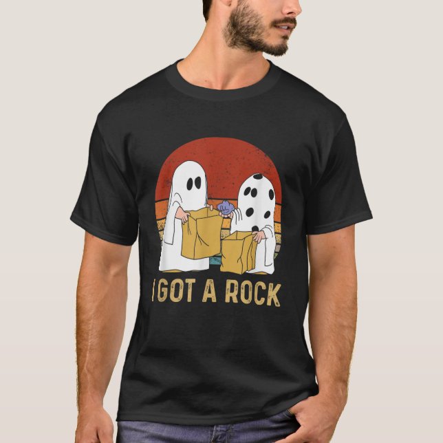 T-shirt J'Ai Une Chemise Rocheuse Halloween Trick Ou Treat (Devant)