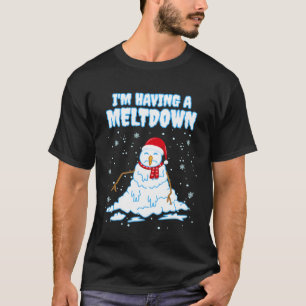 T-shirt J'ai une fonte drôle de bonhomme de neige Breakdow