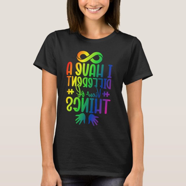 T-shirt J'ai une vision différente des choses Infinity Aut (Devant)