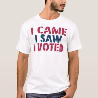 T-shirt J'ai Venu J'ai Vu J'ai Voté Art Graphique Élection