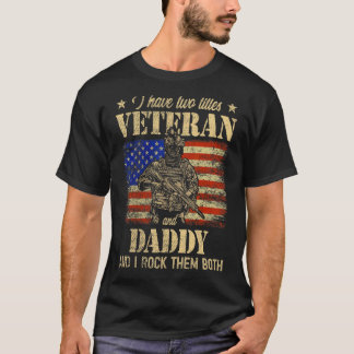 T-shirt J'ai Vétérinaire et papa Drapeau américain Da du P