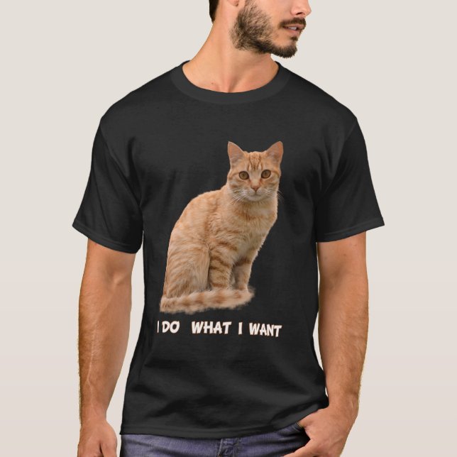 T-shirt J'Ai Voulu Orange Tabby Cat (Devant)