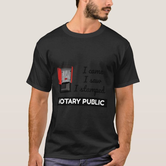 T-shirt J'Ai Vu J'Ai Stampé Mobile Notaire Public Red St (Devant)