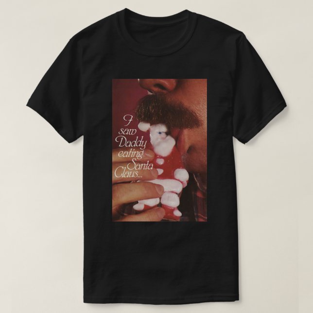 T-shirt J'Ai Vu Papa Manger Le Père Noël (Design devant)