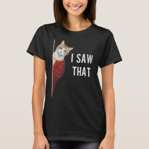 T-shirt J'Ai Vu Que Drôle Kitten Cute Chat Noël Jésus G