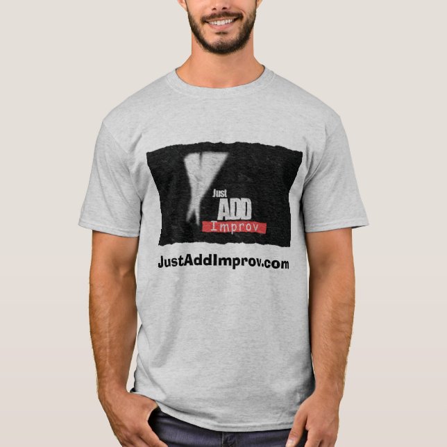 T-shirt JAIlogo, JustAddImprov.com (Devant)