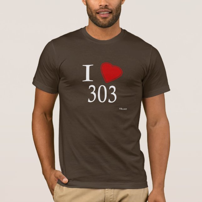 T-shirt J'aime 303 Denver (Devant)