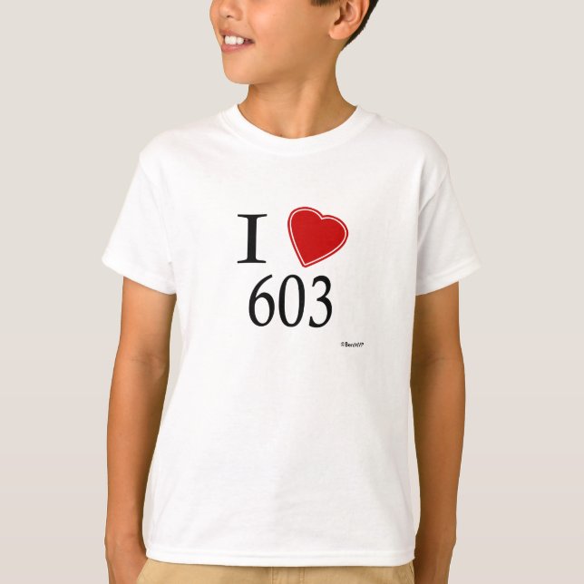 T-shirt J'aime 603 Manchester (Devant)