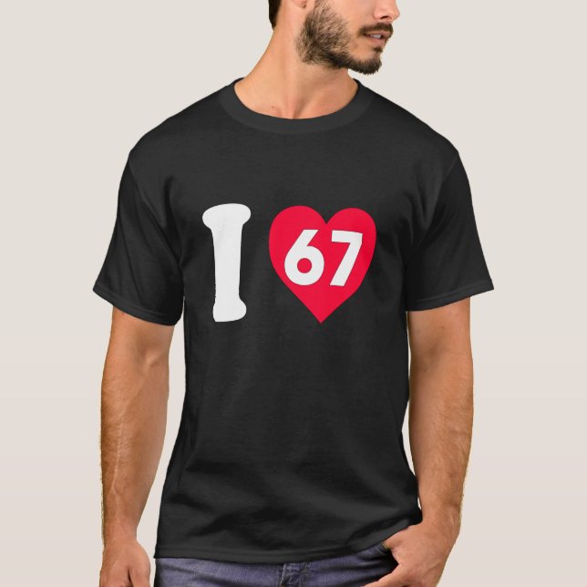 T-shirt J'aime 67 (Devant)