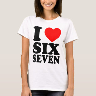 T-shirt J'aime 67 Mème drôle Je cœur Six Sept