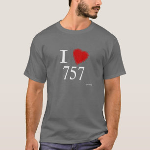 T-shirt J'aime 757 Virginia Beach