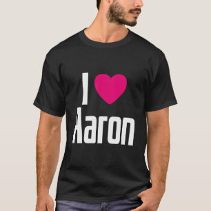 T-shirt J'aime Aaron Coeur rose Je Coeur Aaron