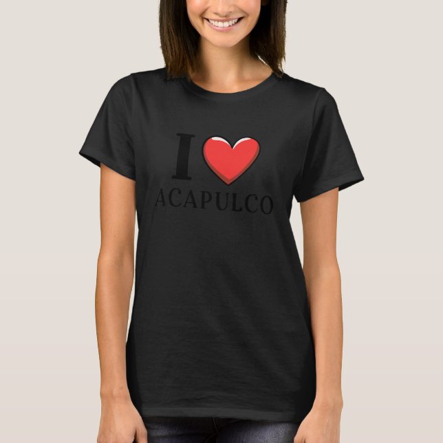 T-shirt J'aime Acapulco Mexique Vacances 5 (Devant)