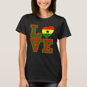 T-shirt J'Aime Accra Fier Ghanéen J'Aime Le Ghana Drapeau 