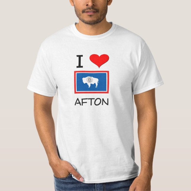 T-shirt J'aime Afton Wyoming (Devant)