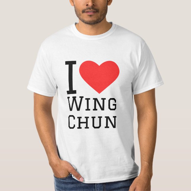 T-shirt J'aime aimer chun Carré Sticker (Devant)