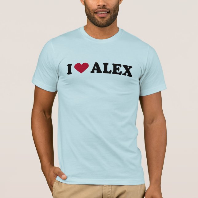 T-SHIRT J'AIME ALEX (Devant)